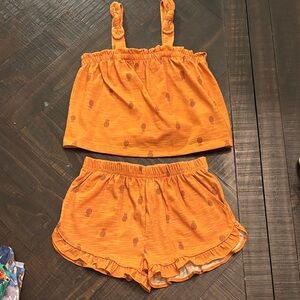 Carter's Orange Pineapple Pajama Set